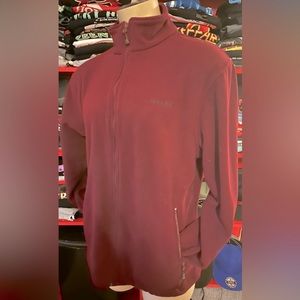 CAESARS PALACE Maroon Full Zip Fleece Unisex Jacket X Size : Large
